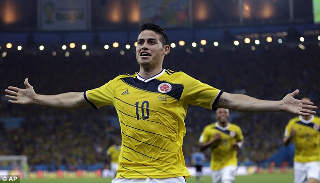James Rodriguez Colombia vincente con Rodriguez