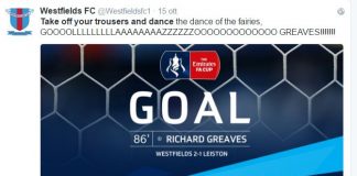 Take off your trousers and dance (togliti i pantaloni e balla …). La favola del Westfields FC Westfields FC in FA Cup