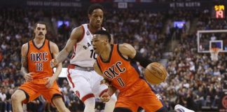 I Thunder battono i Raptors con l’ennesima tripla doppia di Westbrook, Warriors senza problemi con i Magic Basket Nba risultati