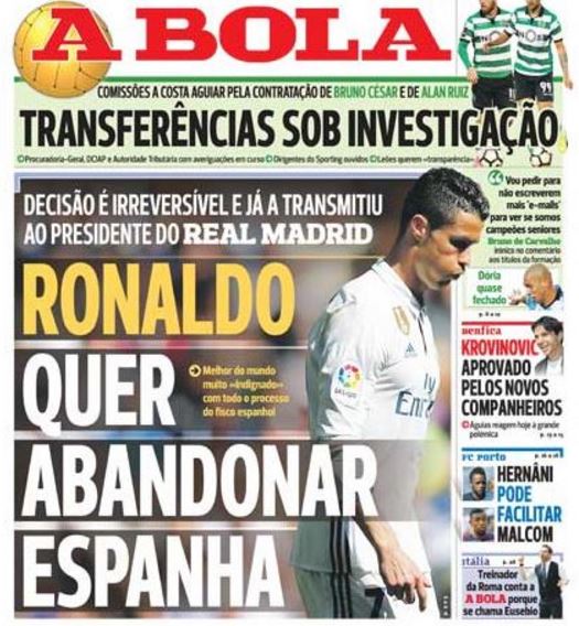 PSG e Man United interessate dove va ronaldo - lascerà il Real?