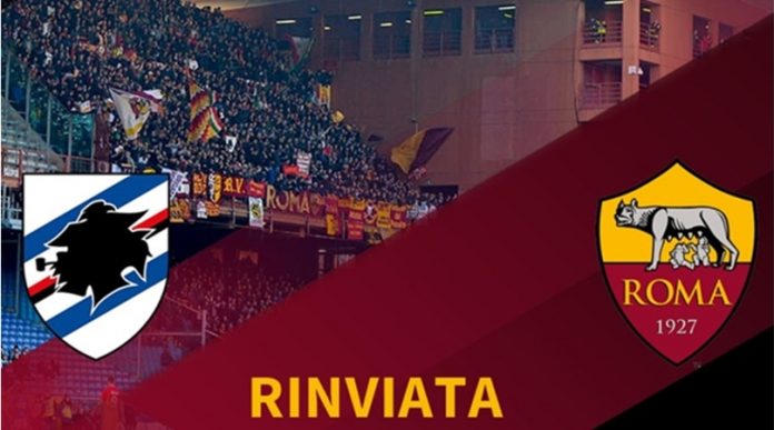 Sampdoria Roma rinviata, sortilegio pioggia tra giallorossi e blucerchiati