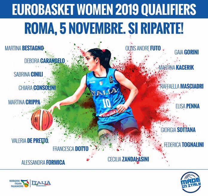 Nazionale Femminile Crespi convoca le Azzurre per le qualificazioni all'Europeo 2019