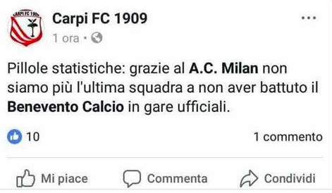 Il Carpi su Facebook