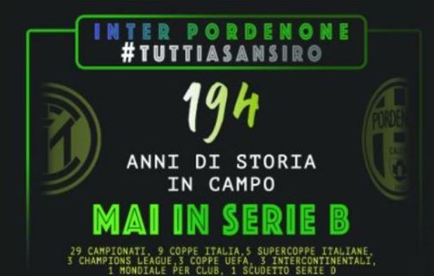 Inter-Pordenone Formazioni Inter-Pordenone