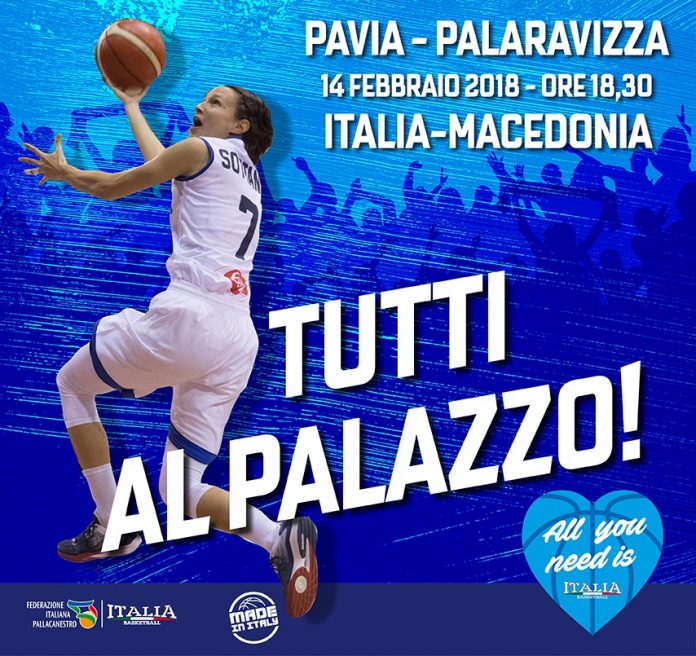 Basket Femminile Italia Macedonia a Pavia per inseguire l'Europeo.
