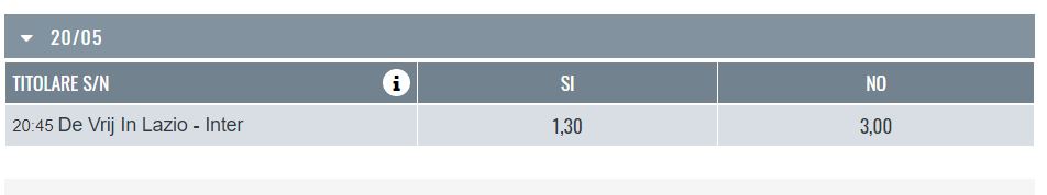De Vrij titolare a 1.30