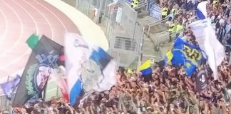 L’ombrello Lazio-Inter, tifosi