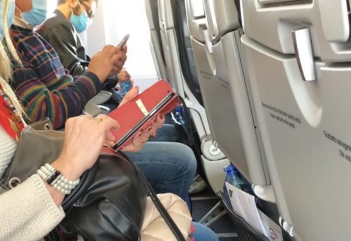 a bordo dell'aereo