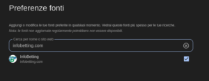 Aggiungi "Infobetting"