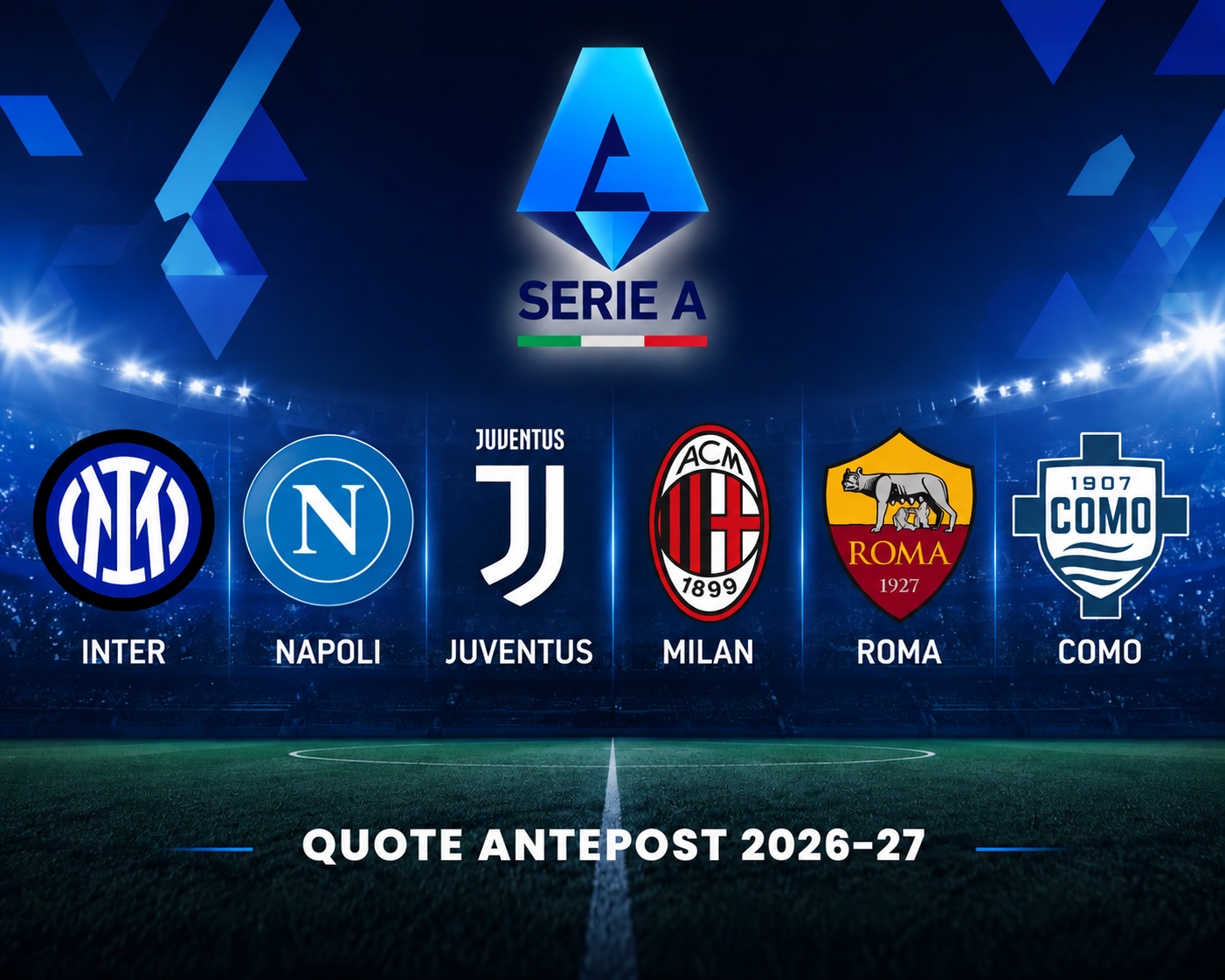 Quote antepost vincente Serie A 2026-27: Inter favorita secondo i bookmaker